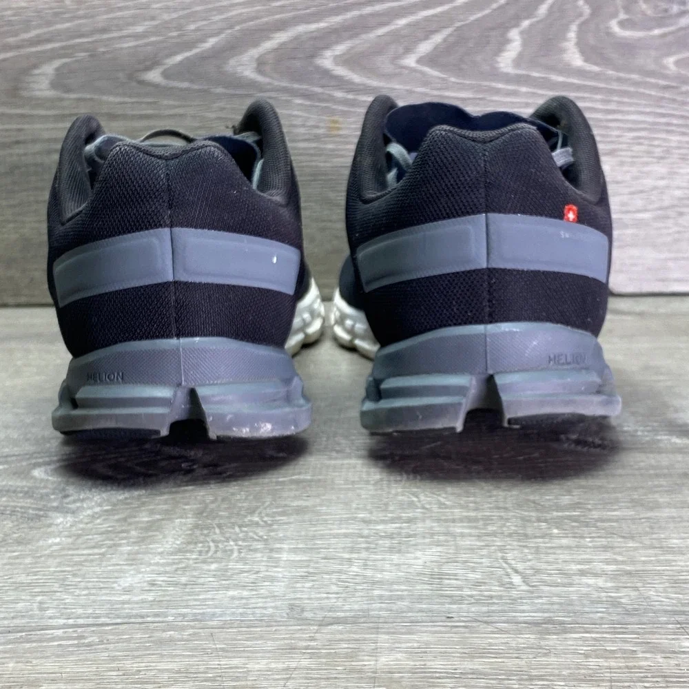 On Running Shoes‎ Cloudflow Men 11.5 Black Asphalt Grey Mesh Athletic Sneakers